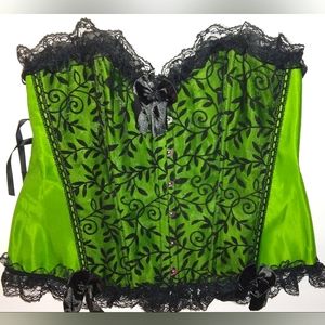 L@@K! Brand New Plus Size 5X Lace Up, Boned Corset Bustier Super Sexy.